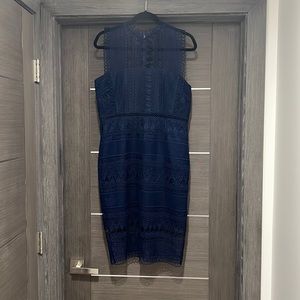 BARDOT BLUE LACE DRESS